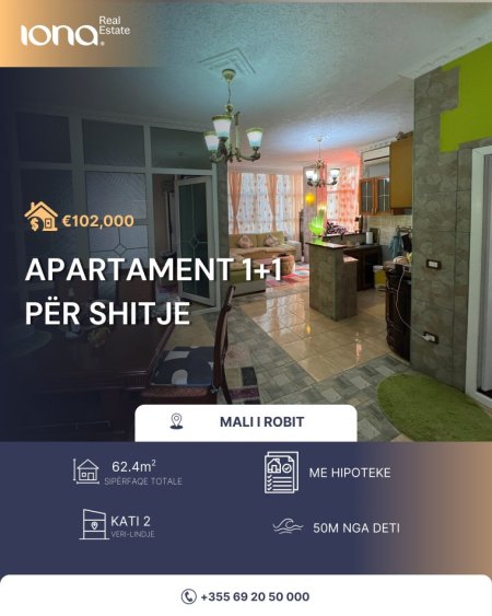 Golem, shitet apartament 1+1 Kati 2, 62 m² 102.000 € 