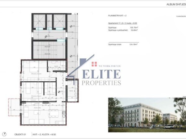 Tirane, shitet apartament 2+1+Ballkon Kati 3, 124 m² 198.656 €