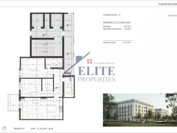 Tirane, shitet apartament 2+1+Ballkon Kati 3, 124 m² 198.656 €