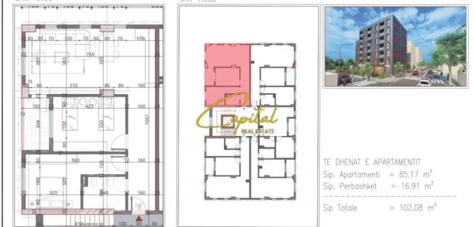 Tirane, shitet apartament 2+1 Kati 2, 102 m² 153.000 € (PASKUQAN)