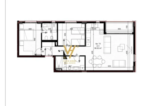 Tirane, shitet apartament 2+1+Ballkon Kati 0, 116 m² (MJULL BATHORE)