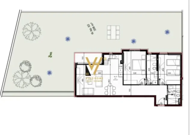 Tirane, shitet apartament 2+1+Ballkon Kati 0, 334 m² (MJULL BATHORE)