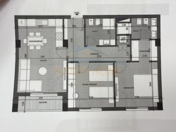 Tirane, shitet apartament 1+1 Kati 5, 74 m² 77.280 € (Pakuqan)  UNA55620