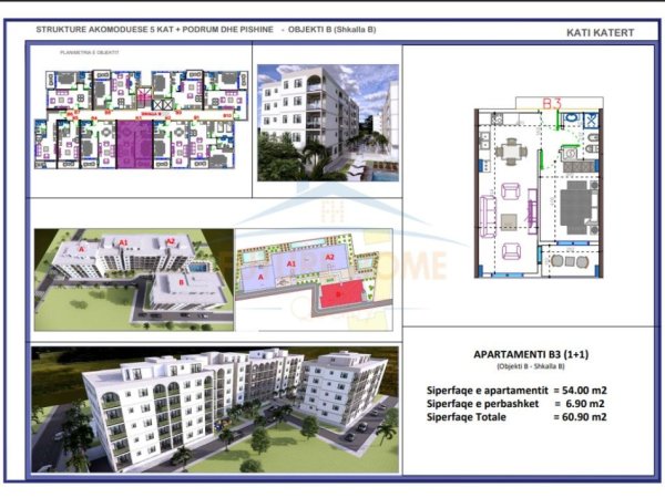 Durres, shitet apartament 1+1 , 61 m² 73.080 € 