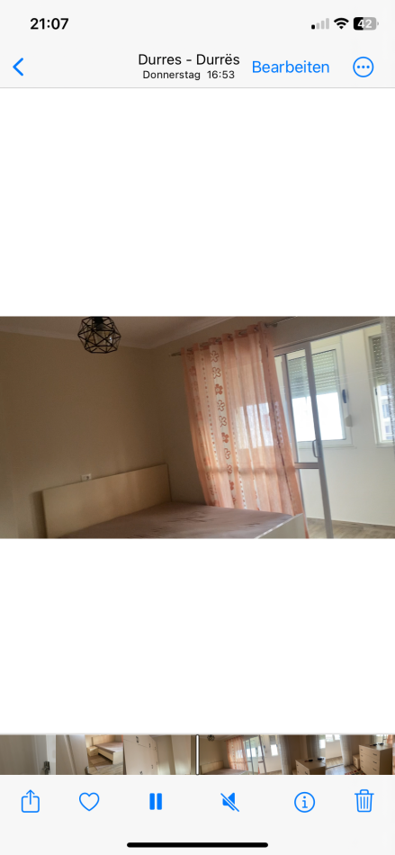 Durres Plazh, jepet me qera apartament 1+1+Aneks+Ballkon Kati 3, 470 € 