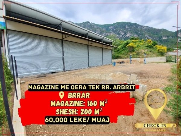 Tirane, jepet me qera magazine Kati 0, 160 m² 60.000 Leke (Brrar, Rruga e Arbrit)