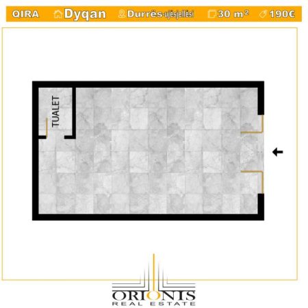Durres, jepet me qera dyqan Kati 0, 190 Euro