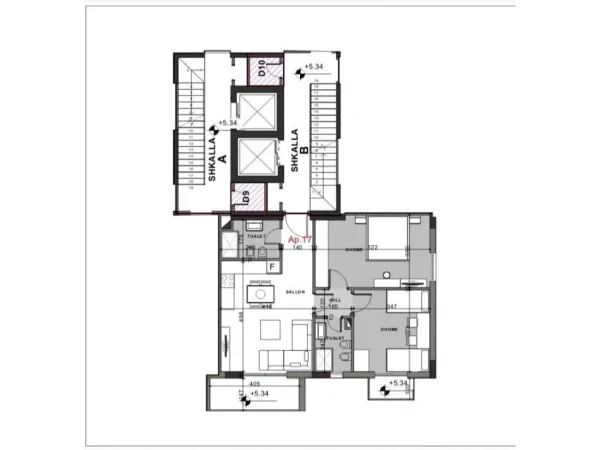 Tirane, shitet apartament 2+1+Ballkon , 96 m² 250.000 € 