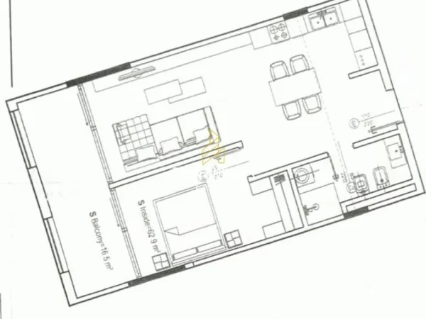 Vlore, shitet apartament 1+1 Kati 3, 95 m² 313.038 € (Jalë)