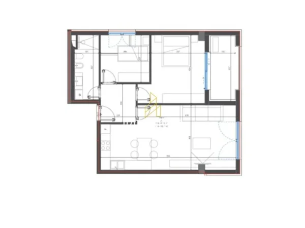 Dhermi - Palase, shitet apartament 2+1 Kati 1, 103 m² 272,870 € (Drimadhë)