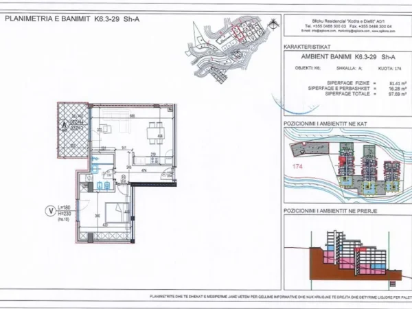 Tirane, shitet apartament 1+1+Ballkon Kati 6, 98 m² 157.867 € 