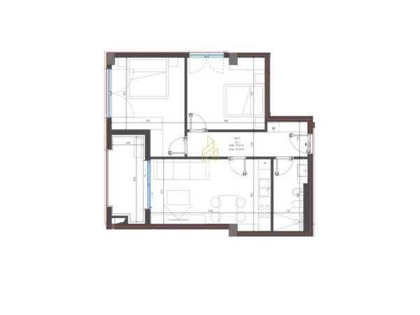 Dhermi - Palase, shitet apartament 2+1 Kati 1, 94 m² 247.881 € (Drimadhë)
