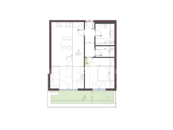 Dhermi - Palase, shitet apartament 2+1 Kati 0, 104 m² 253,657€ (Drimadhë)