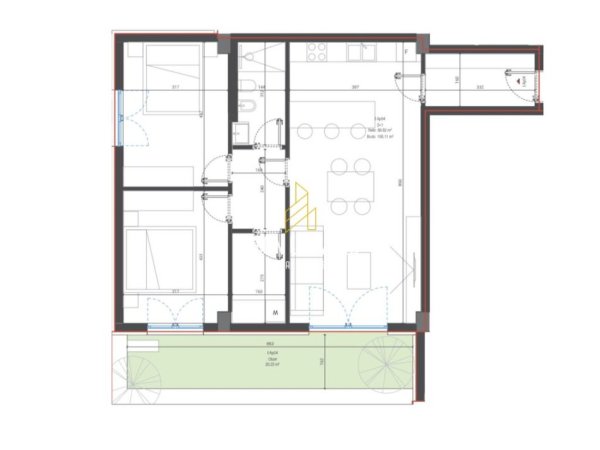 Dhermi - Palase, shitet apartament 2+1 Kati 0, 126 m² 309,513€ (Drimadhë)