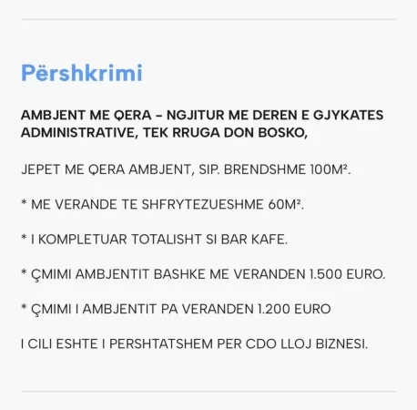 Tirane, jepet me qera lokal Kati 0, 160 m² 1.500 € 