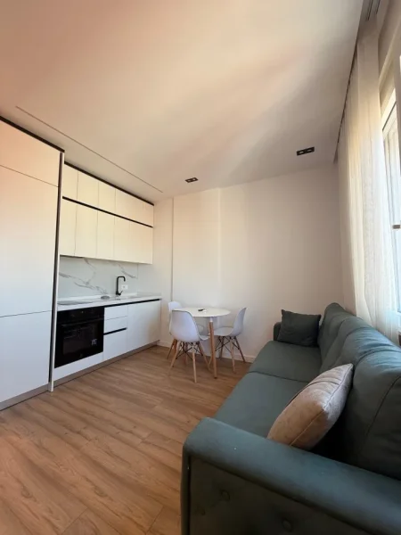 Tirane, jepet me qera apartament 1+1 Kati 9, 60 m² 650 € (Kompleksi Delijorgji)