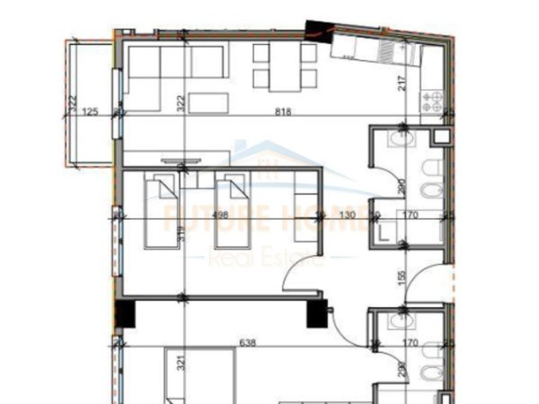 Shitet, Apartament 2+1+2, "Kompleksi Aluna" Paskuqan, Tiranë.
