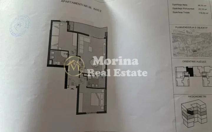Tirane, shitet apartament 2+1 Kati 2, 117 m² 151.000 € (Rruga 5 Maj)