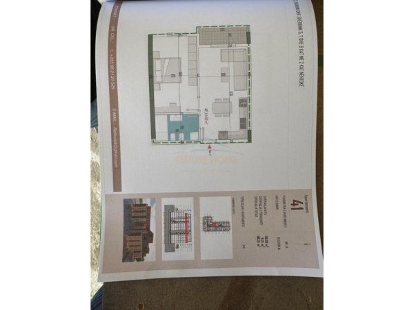 Tirane, shitet apartament 1+1+Ballkon Kati 6, 69 m² 54.648 € (Kamez)