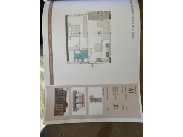 Tirane, shitet apartament 1+1+Ballkon Kati 6, 69 m² 54.648 € (Kamez)
