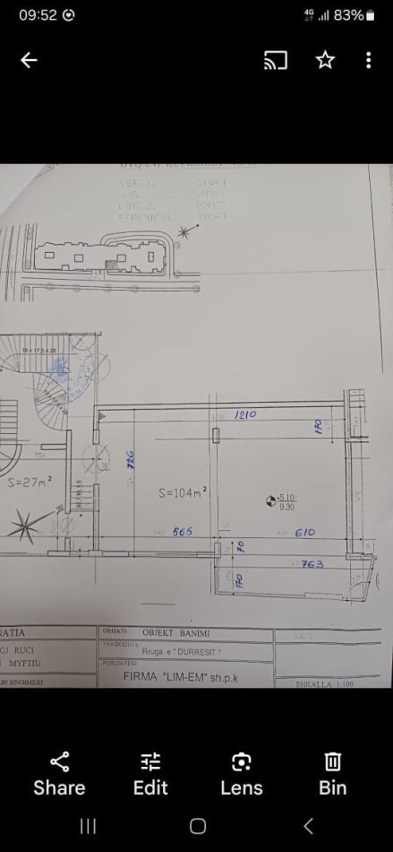 Tirane, shitet apartament 2+1 Kati 1, 104 m² 176.800 € (Rruga Dritan Hoxha)