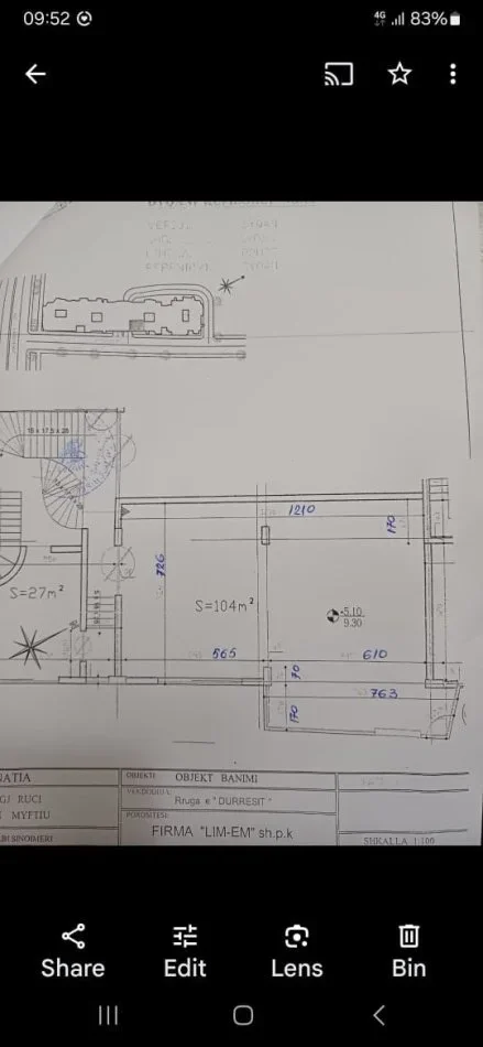 Tirane, shitet apartament 2+1 Kati 1, 104 m² 176.800 € (Rruga Dritan Hoxha)