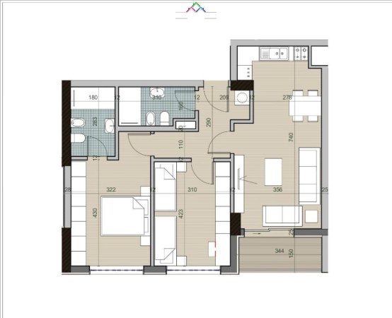 Tirane, shes apartament 2+1 Kati 3, 105 m² 115.000 € (univers city)