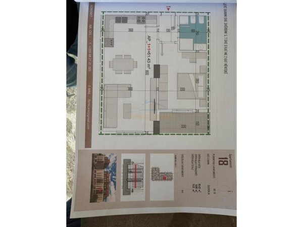 Tirane, shitet apartament 1+1 Kati 3, 71 m² 56.896 € (Kamez)