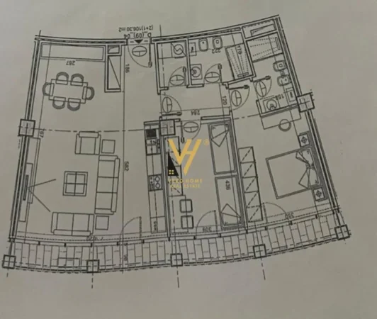 Tirane, jepet me qera apartament 2+1+Ballkon Kati 9, 124 m² 1.600 € (LAKE VIEW)