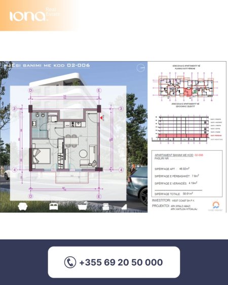 Golem, shitet 1+1 Kati 0, 59 m²
