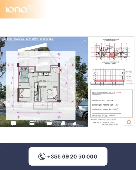 Golem, shitet 1+1 Kati 0, 59 m²