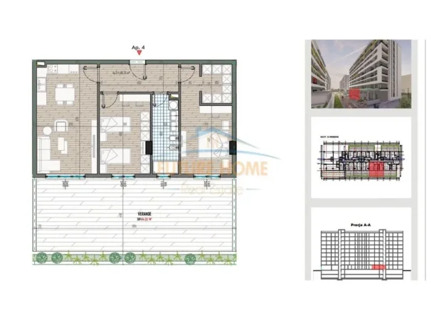 Tirane, shitet apartament 2+1 Kati 0, 100 m² 132.500 € 