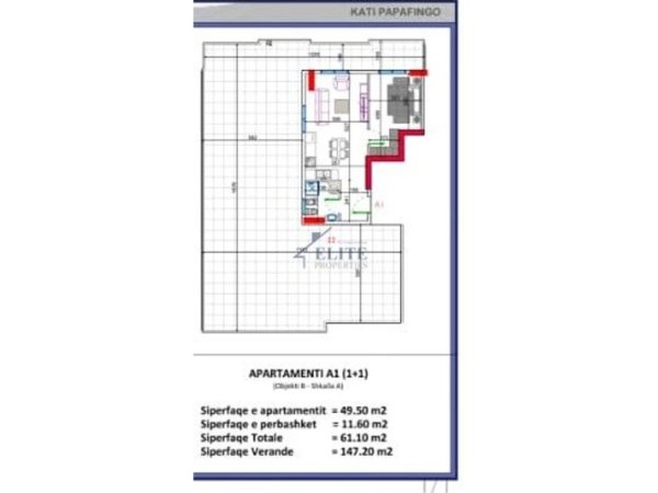 Mali Robit, shitet apartament+verande | Penthouse 1+1+Ballkon Kati 7, 208 m² 124.980 € (Mali i Robit)