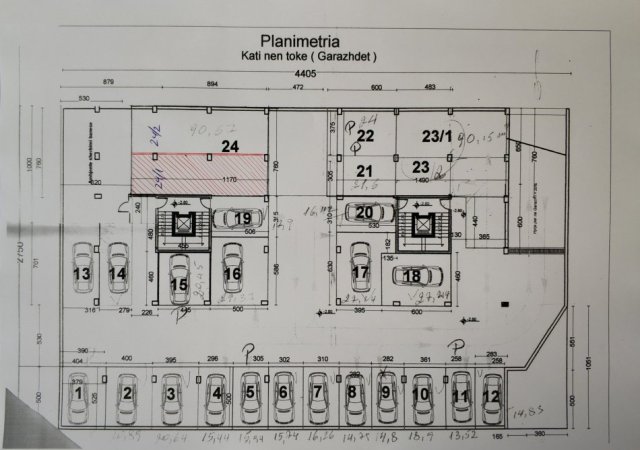 Tirane, shitet garazh | post parkimi Kati -1, 45 m² (Rruga Hasan Alla, Qendra Kristal)