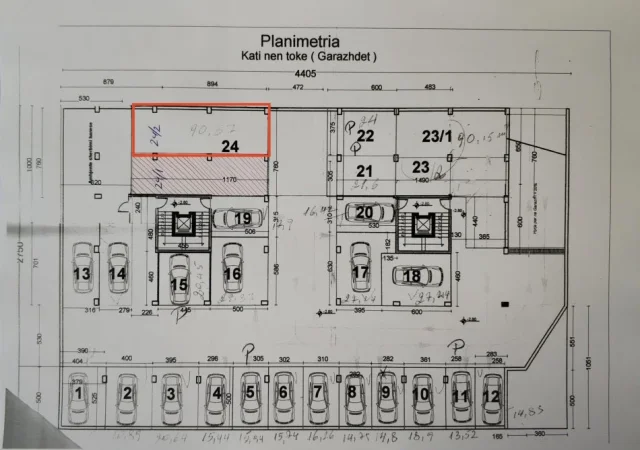 Tirane, shitet garazh | post parkimi Kati -1, 45 m² (Rruga Hasan Alla, Qendra Kristal)