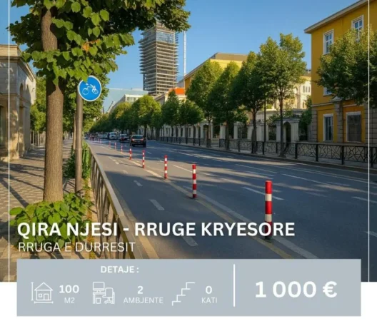 Tirane, jepet me qera ambjent biznesi Kati 0, 100 m² 1.000 € (rruga e durresit)