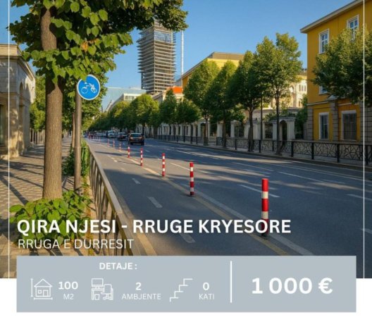 Tirane, jepet me qera zyre Kati 0, 100 m² 1.000 € (rruga e durresit)