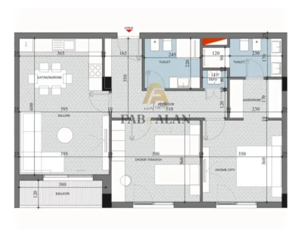 Tirane, shitet apartament 2+1 Kati 3, 105 m² 104.900 € (Paskuqan)