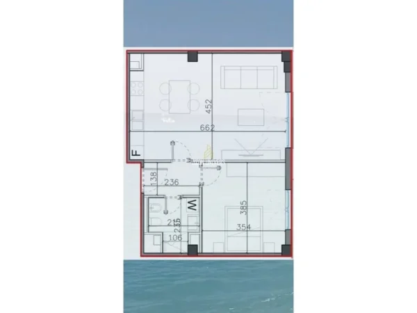 Vlore, shitet apartament 1+1+Ballkon Kati 0, 71 m² 232.428 € (Village Square – Drimadhë)