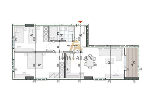 Tirane, shitet apartament 2+1 Kati 2, 95 m² 109.000 € (Paskuqan)