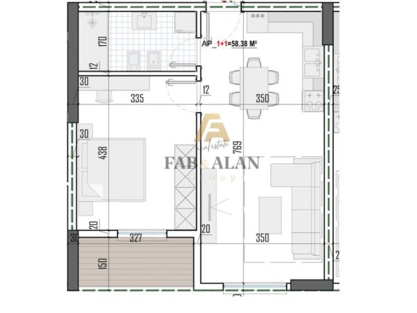 Tirane, shitet apartament 1+1 Kati 6, 68 m² 78.550 € (Paskuqan)