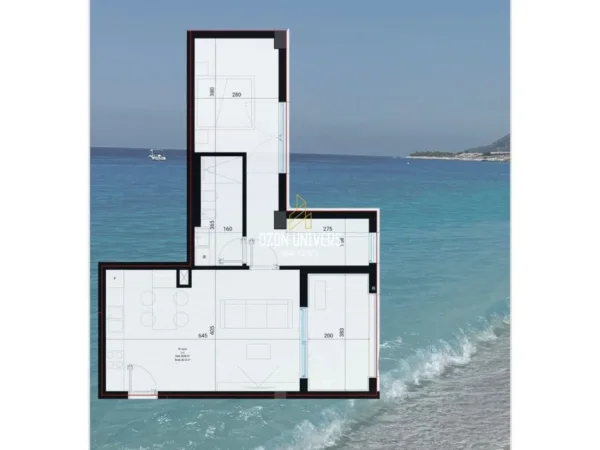Vlore, shitet apartament 1+1 Kati 0, 82 m² 229.936 € (Village Square – Drimadhë)