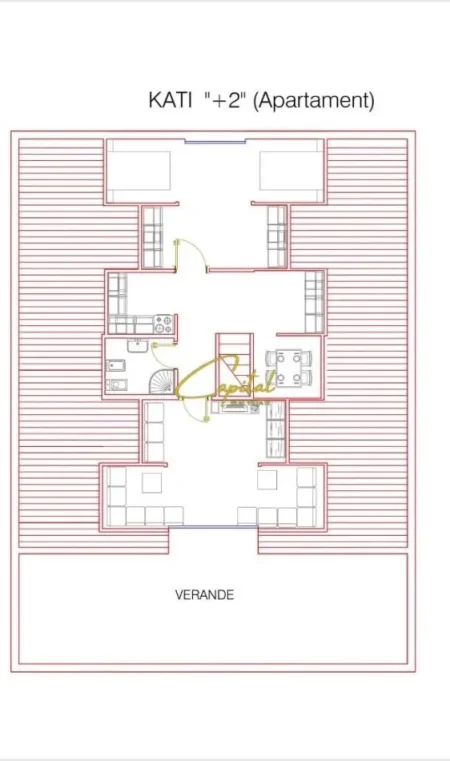 Tirane, jepet me qera apartament 3 Katshe Kati 3, 620 m² 2.000 € (BATHORE)
