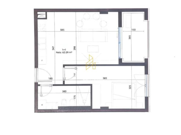 Vlore, shitet apartament 1+1+Ballkon Kati 2, 73 m² 205.156 € (Village Square – Drimadhë)