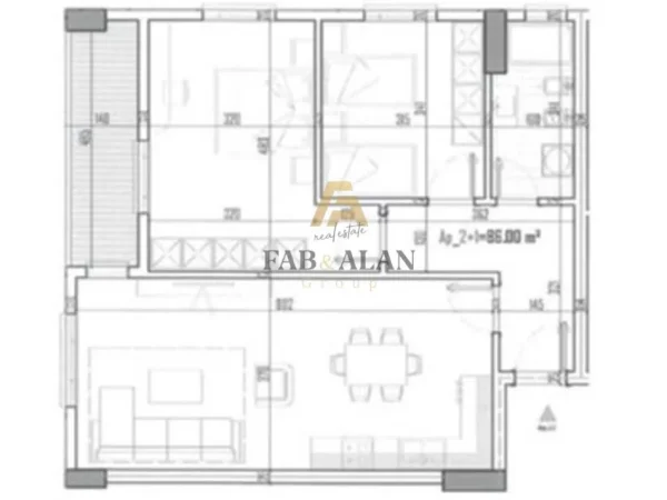 Tirane, shitet apartament 1+1 Kati 2, 99 m² 99.000 € (Paskuqan)