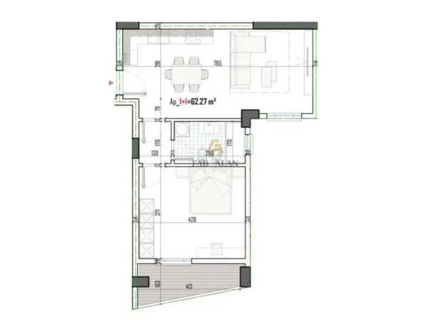 Tirane, shitet apartament 1+1 Kati 2, 72 m² 71.700 € (Paskuqan)