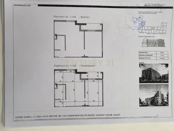 Golem, shes apartament 1+1 Kati 2, 81.000 € (Rruga e Gjuzëve, Golem)