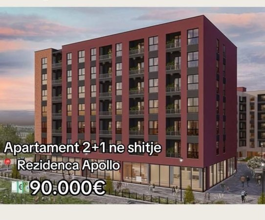 Tirane, shitet apartament 2+1 Kati 4, 94 m² (Rezidenca Apollo)