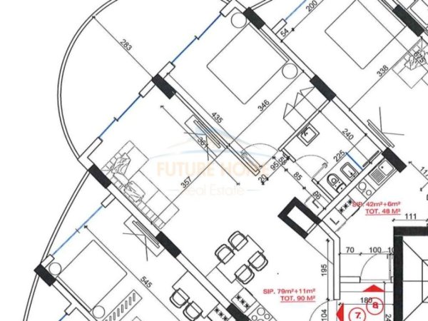 Vlore, shitet apartament 1+1+Ballkon Kati 1, 90 m² 161.000 € (Emera Premium Residence)