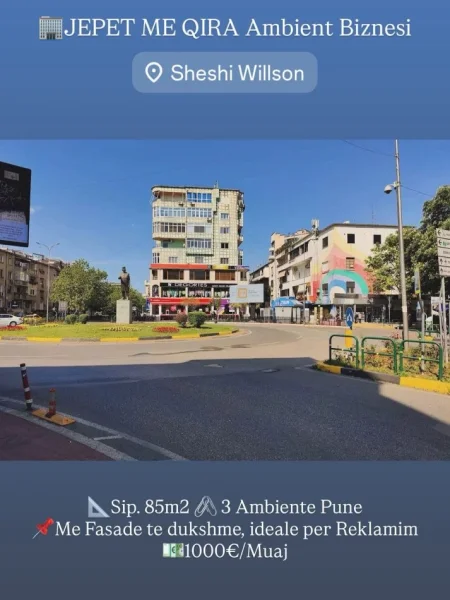 Tirane, jepet me qera ambjent biznesi , 85 m² 1.000 € (Sheshi Willson)